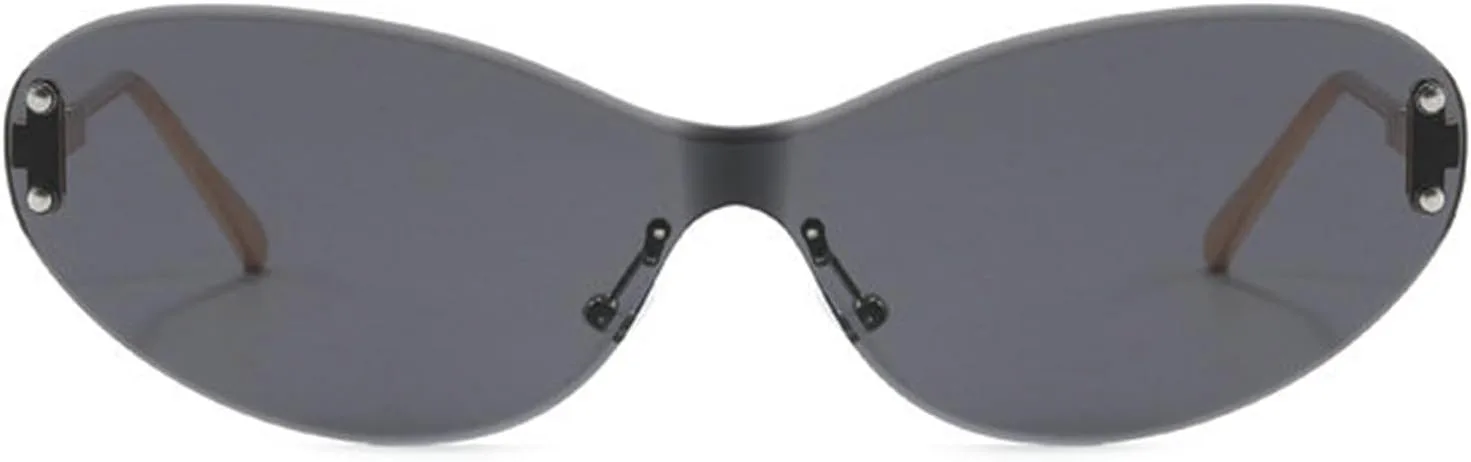 

Willochra Роскошные модные овальные солнцезащитные очки для женщин, женские цельные солнцезащитные очки для мужчин, большие солнцезащитные очки без оправы, C1