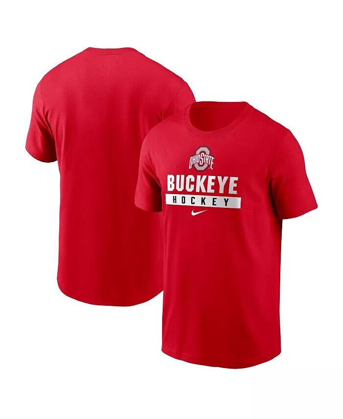 

Мужская футболка Scarlet Ohio State Buckeyes Ice Hockeye Sport Drop Nike