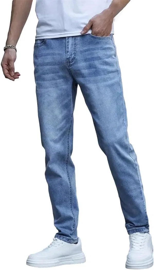 Джинсы прямые синие, синий
