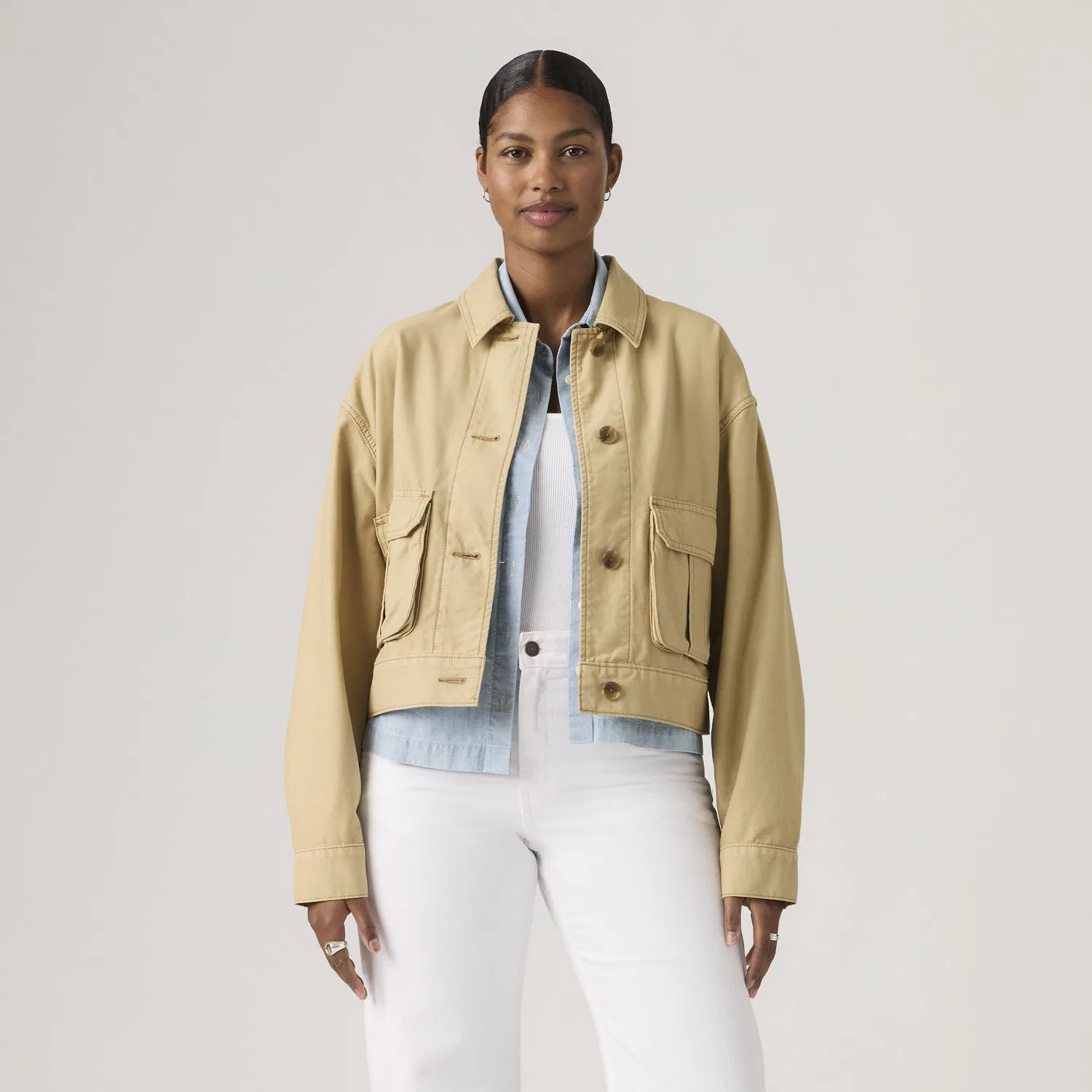 Укороченная куртка Marlowe Cropped Utility Heritage Jacket Levi's — фото 3