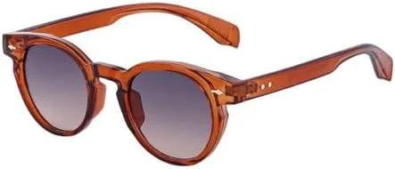 

Винтажные круглые солнцезащитные очки для женщин, модные солнцезащитные очки в маленькой оправе для мужчин, новинка от Rivet Shades Eyewear MTZJH, C8browngray