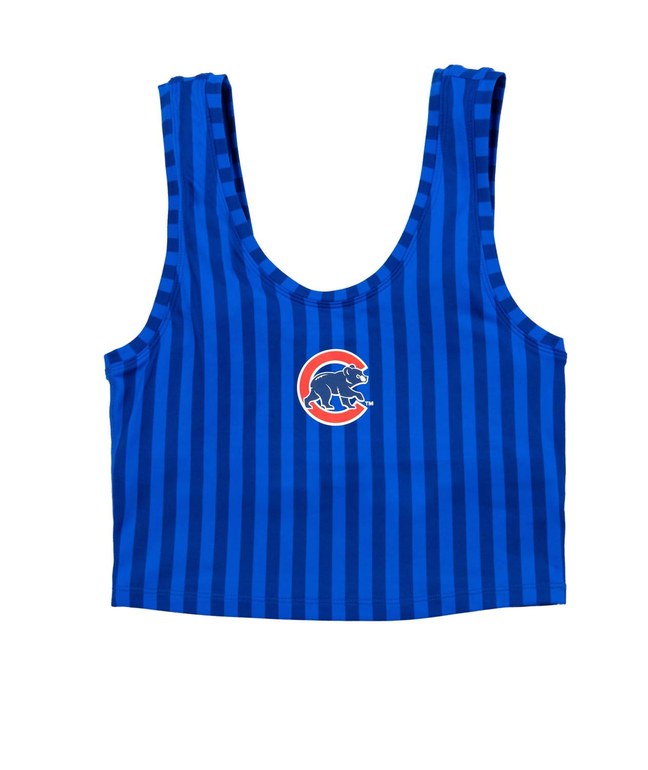 

Женский укороченный топ Cubs Chalk Stripe Tlc синего цвета Terez