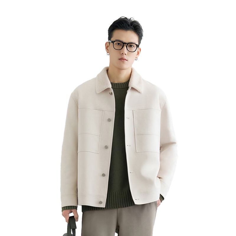 

A.B.X Рабочая куртка с большим накладным карманом, Light Beige, Padded