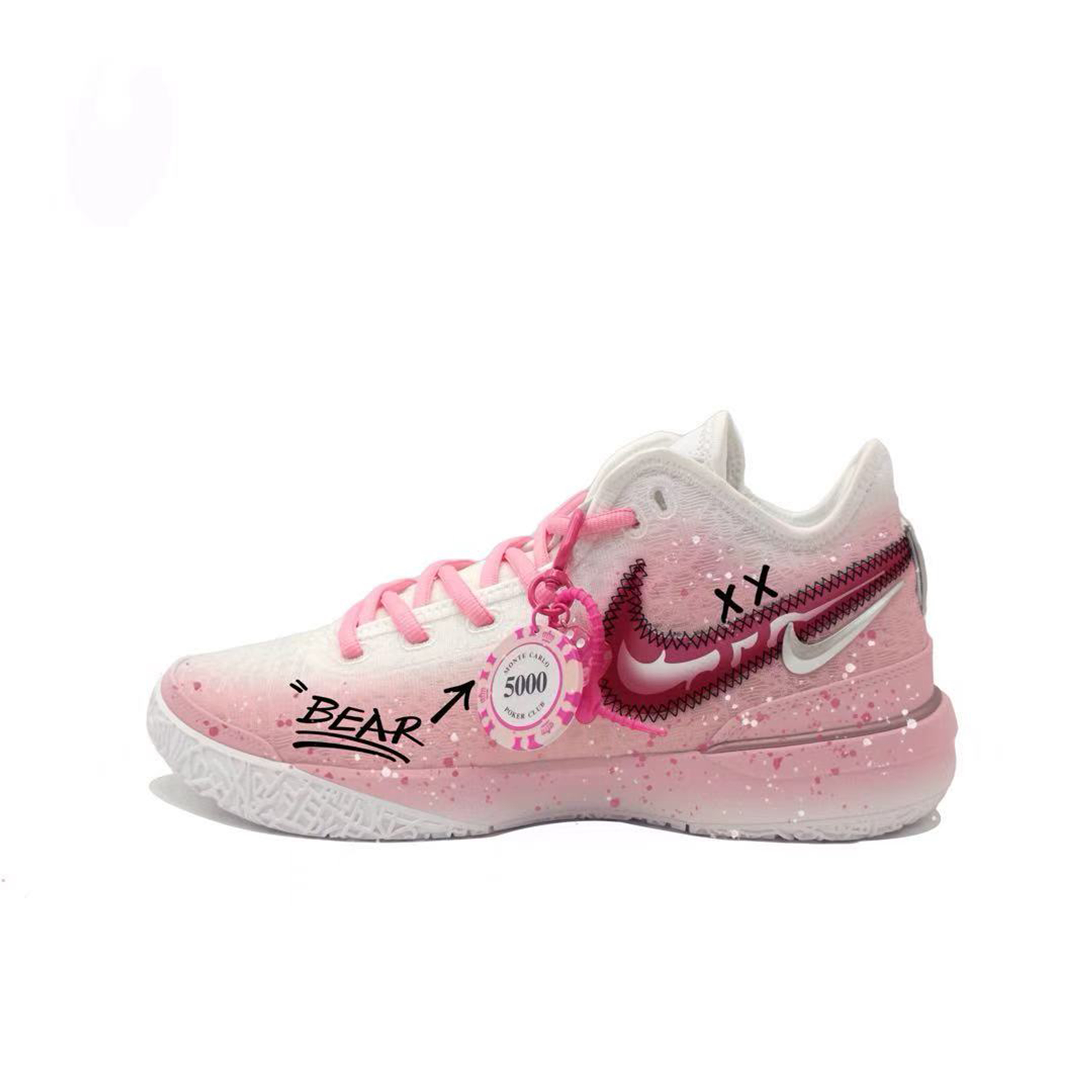 

Nike Баскетбольные кроссовки LeBron NXXT Gen Zoom LeBron NXXT Gen с низким антискользящим покрытием, износостойкие, мужские, розовые