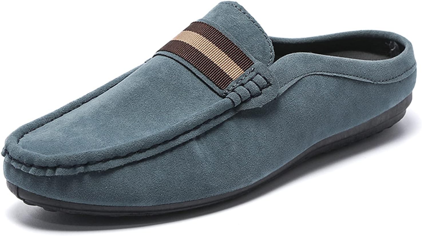 

Мужские замшевые туфли EFTCAL с круглыми носками, удобные и дышащие лоферы на плоской подошве, повседневная стильная обувь для ходьбы, синий