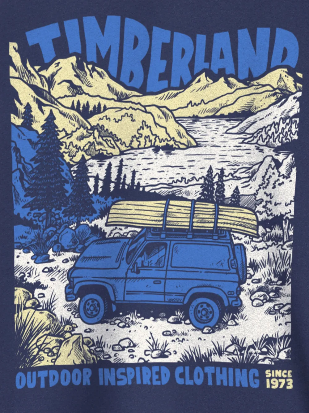 Футболка с графичным принтом Timberland Kids, синий — фото 3