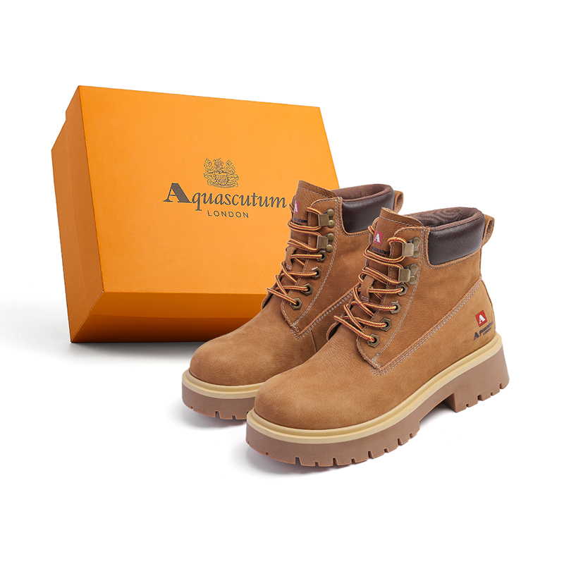 Короткие ботинки Martin 5 см женские AQUASCUTUM, Camel