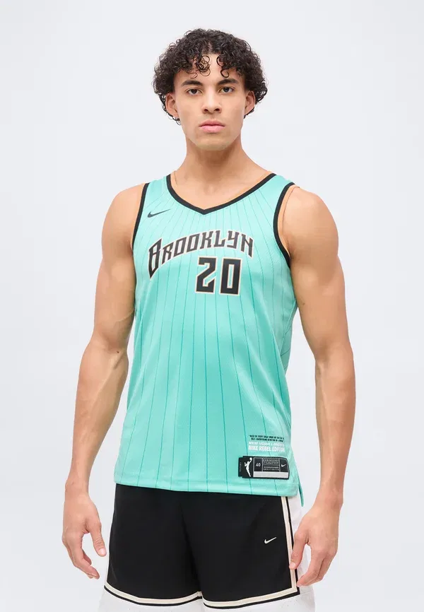 Футболка Nike Performance Wnba New York Liberty 26 Sabrina Ionescu Club Wear, мятный