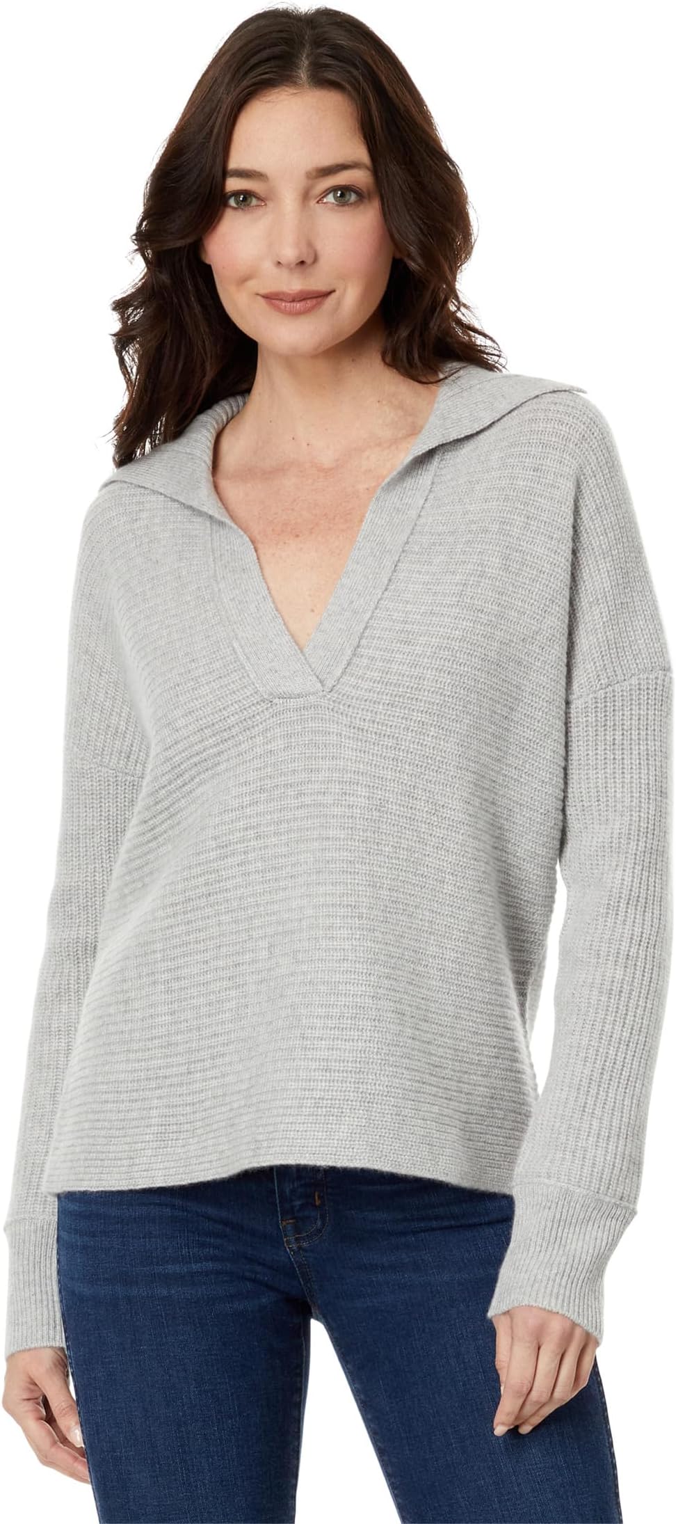 

Свитер Vineyard Vines Textured Rib Polo Sweater, цвет Light Gray Heather
