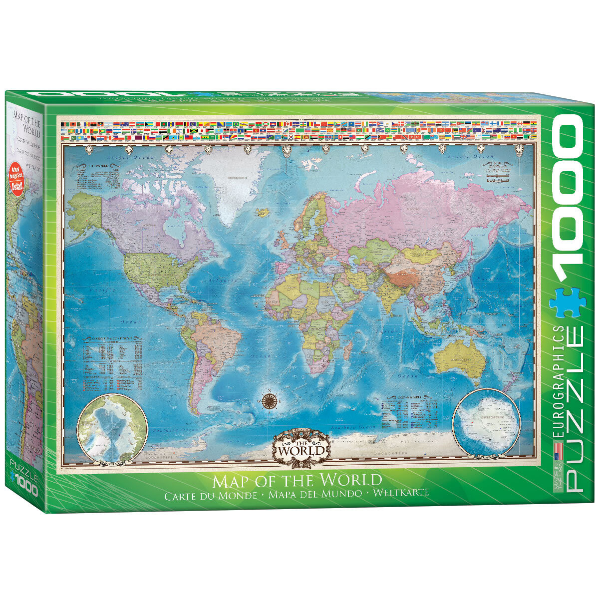 

EuroGraphics, пазл, Карта мира, 1000 шт.