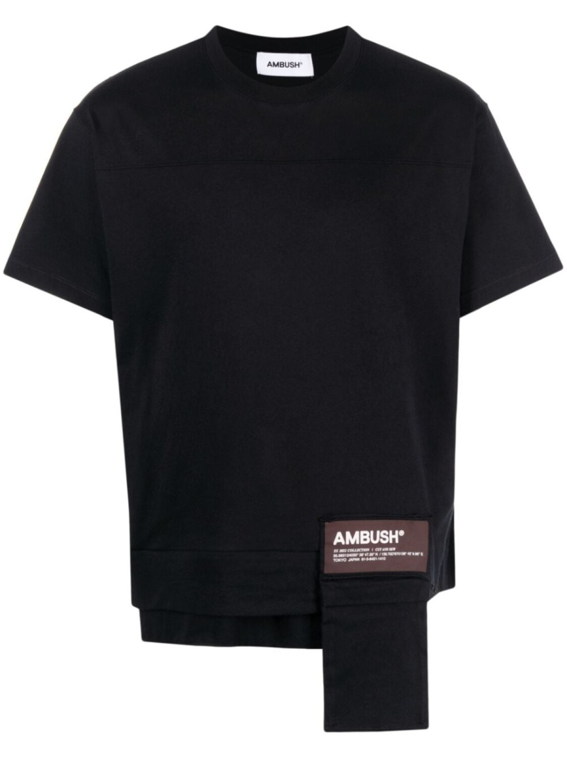 

AMBUSH футболка с карманом, черный