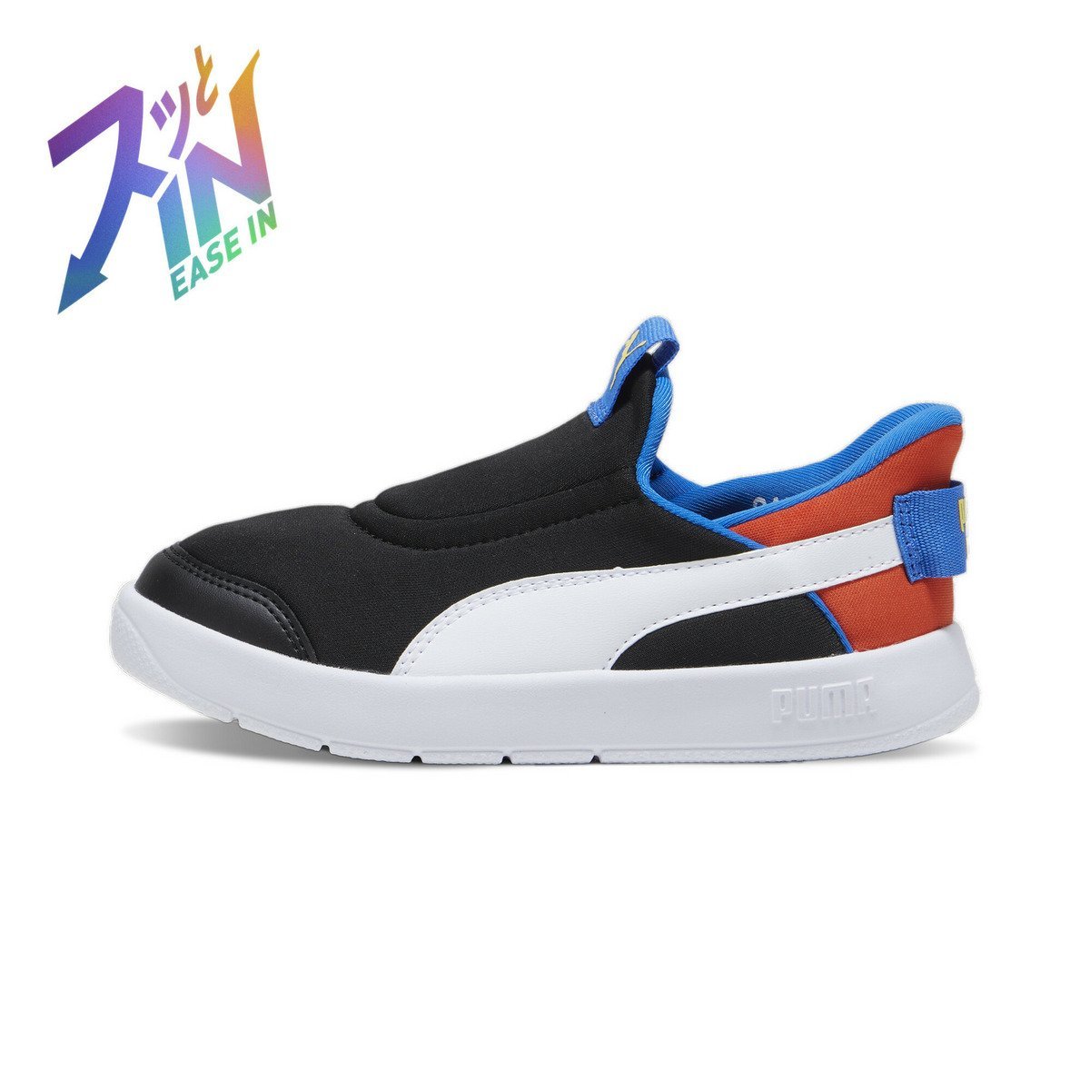 Детские кроссовки Courtflex V3 Ease-In, размеры 17-21 см. Puma, PUMA Black-PUMA