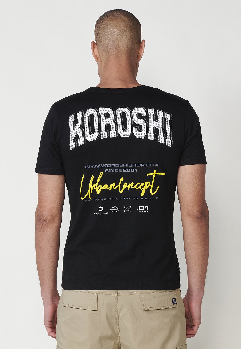 

Футболка с принтом SHORT-SLEEVED Koroshi, черный