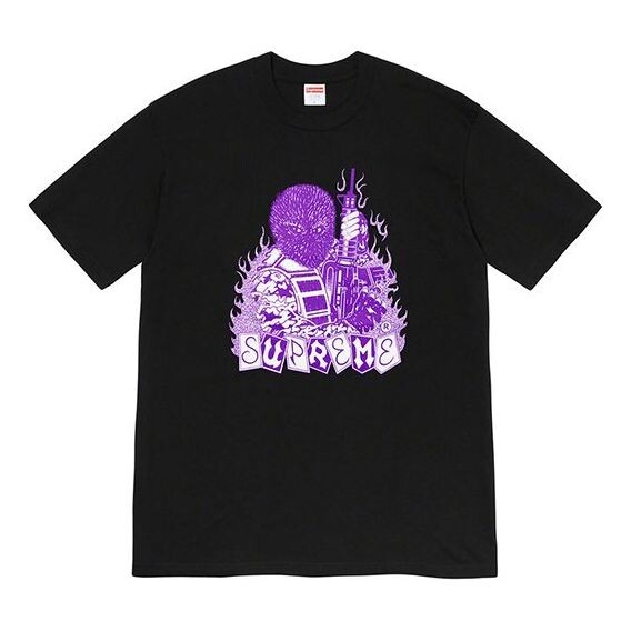 

Футболка fw19 week 7 mercenary tee mercenaries printing short sleeve black Supreme, черный