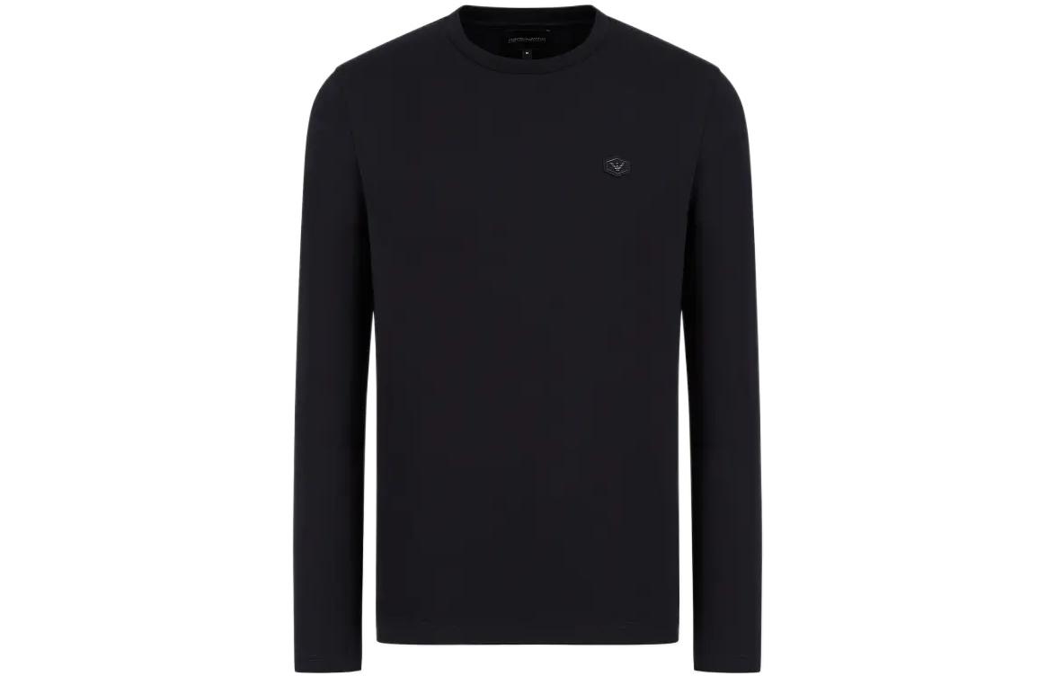 

Футболка с длинным рукавом и логотипом EMPORIO ARMANI, синий