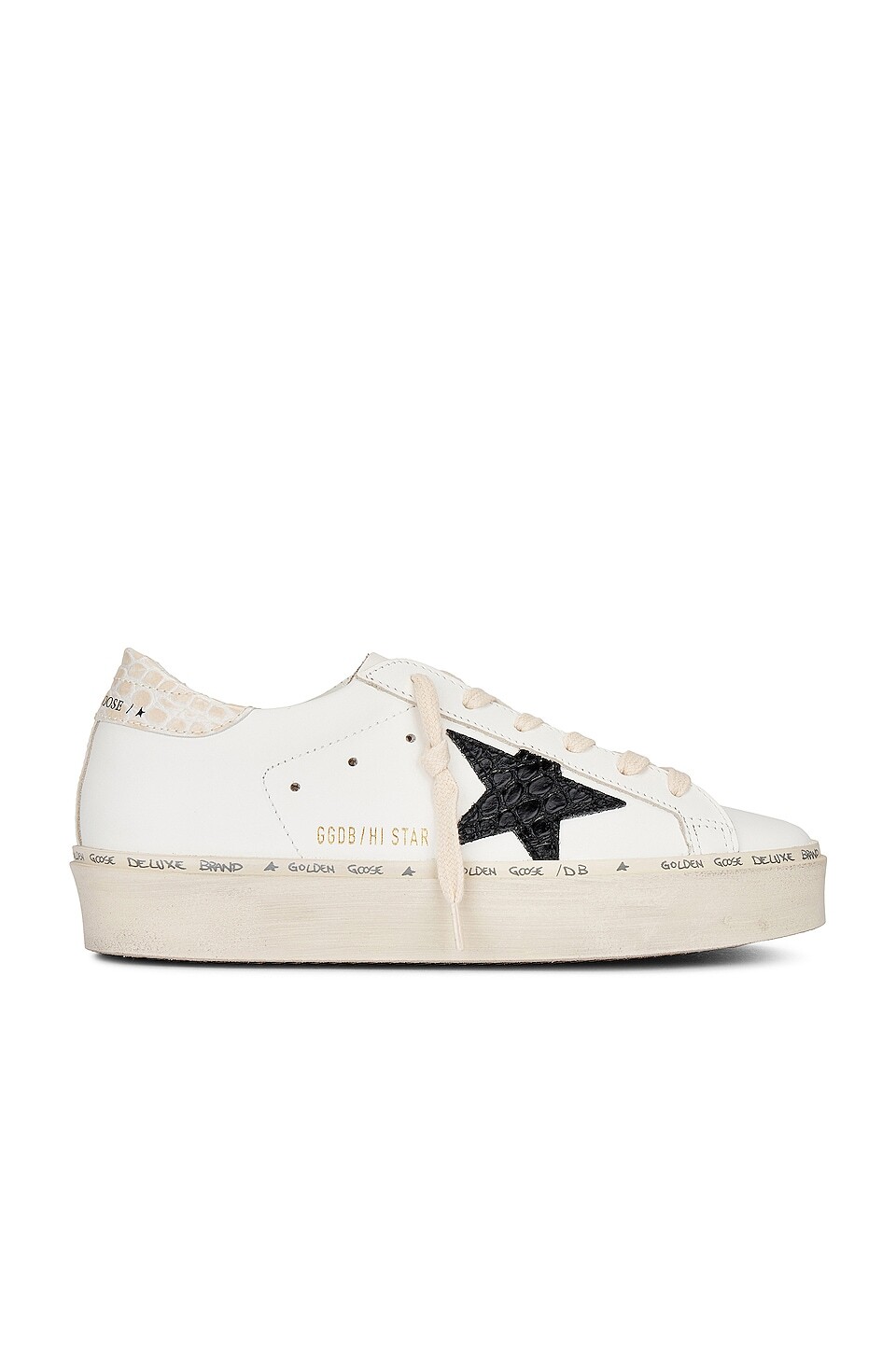 

Кроссовки Golden Goose Hi Star, цвет White, Black, & Ivory, Белый, Кроссовки Golden Goose Hi Star, цвет White, Black, & Ivory