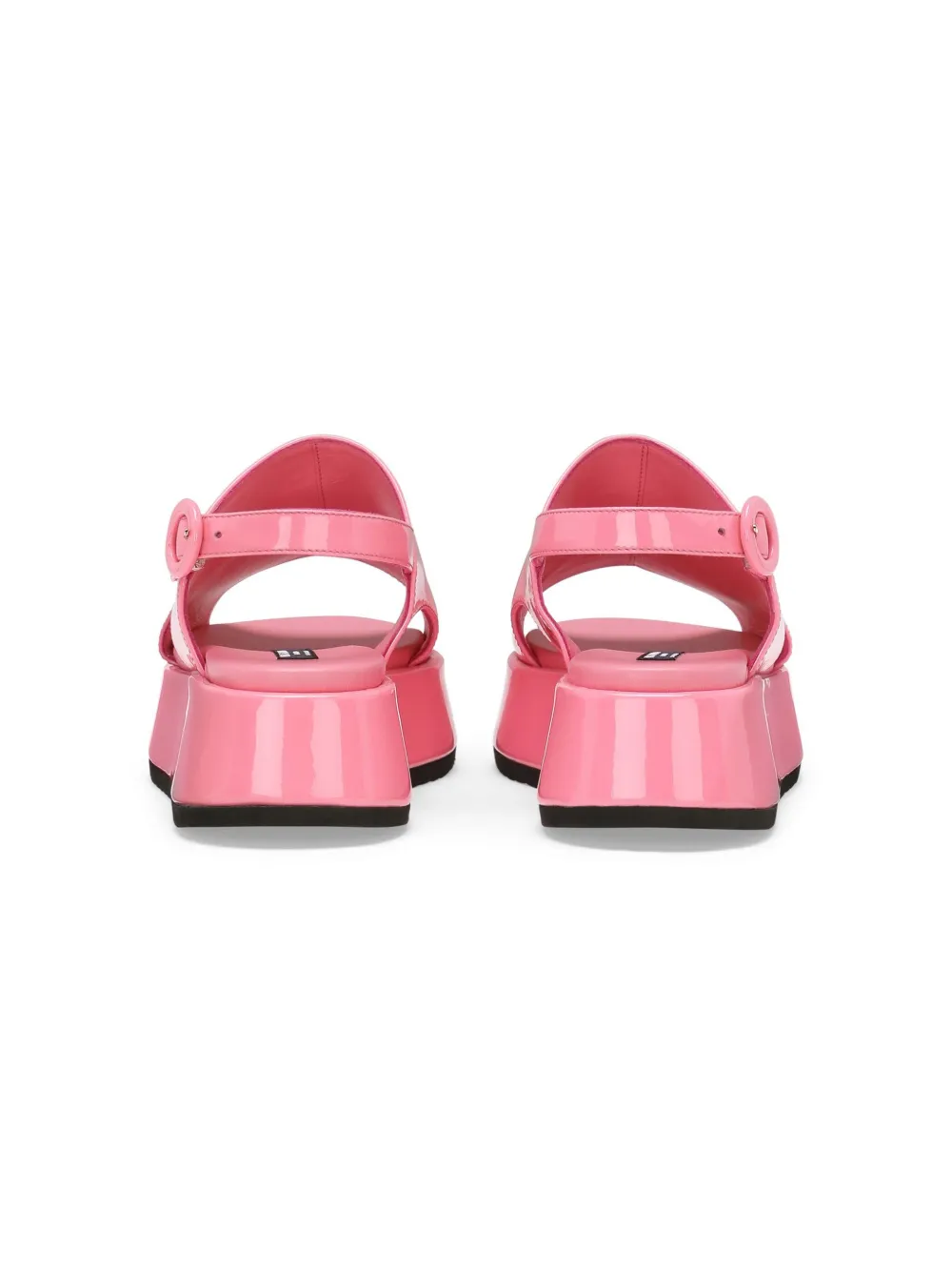 Лакированные сандалии с логотипом DG Dolce & Gabbana Kids, розовый — фото 3