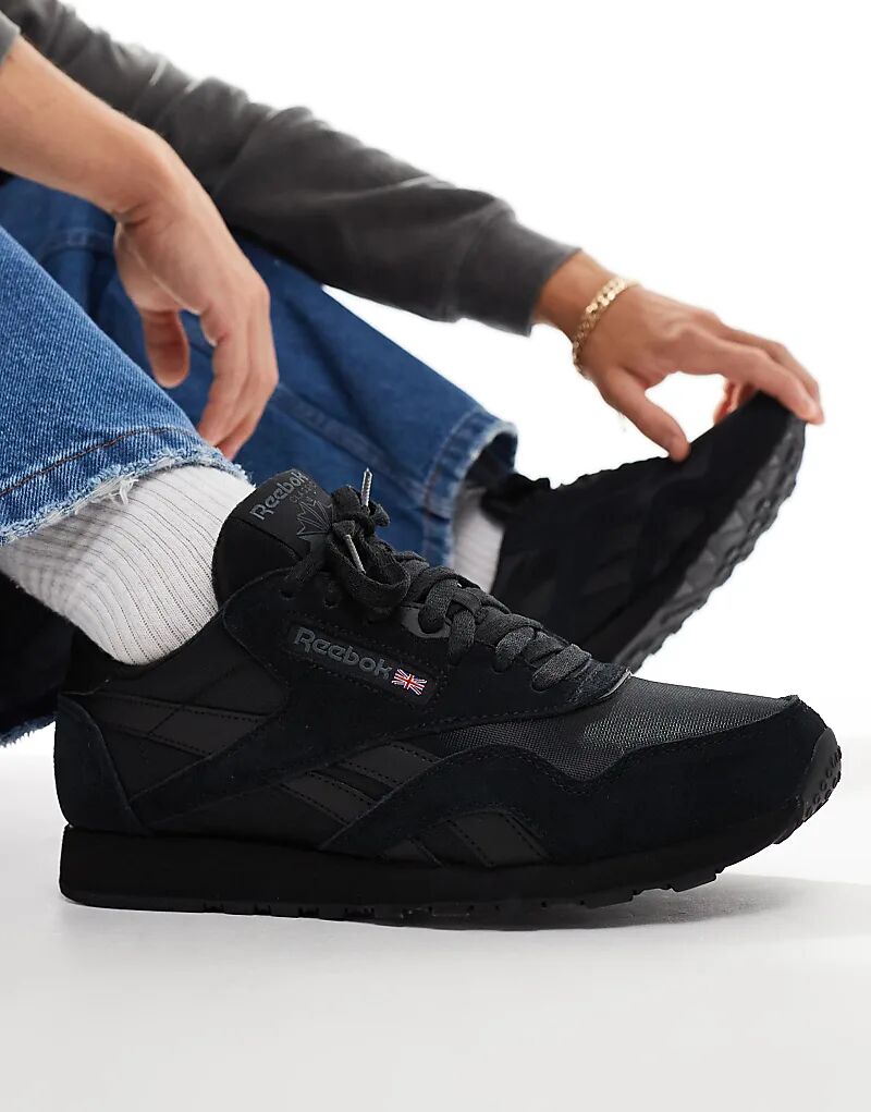 

Классические нейлоновые кроссовки черного цвета Reebok