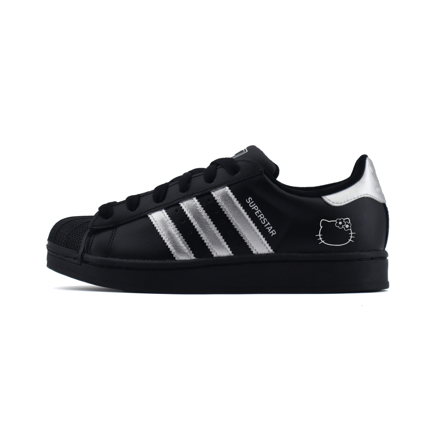 

Adidas Originals Superstar 2 милые котятки устойчивые к истиранию низкие детские скейтбординг кроссовки black silver unisex