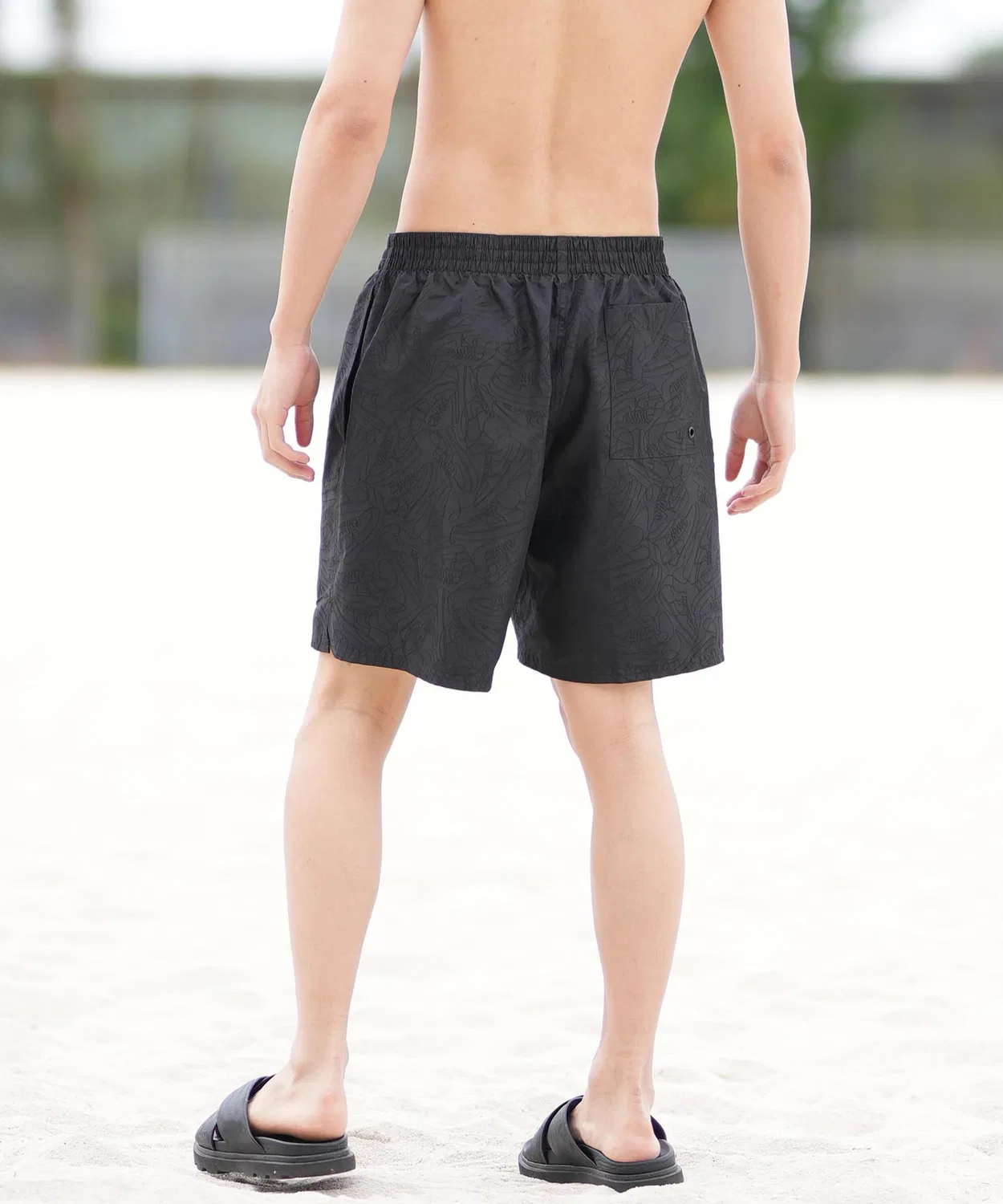 Шорты Nike Air Force 1 Jacquard Volley Shorts, серые, 7-дюймовый внутренний шов — фото 4