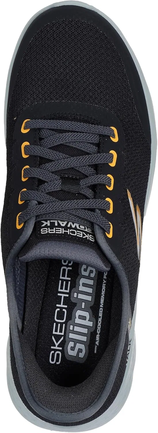 Мужские тапочки Skechers Herren GO Walk Flex - Черный — фото 3