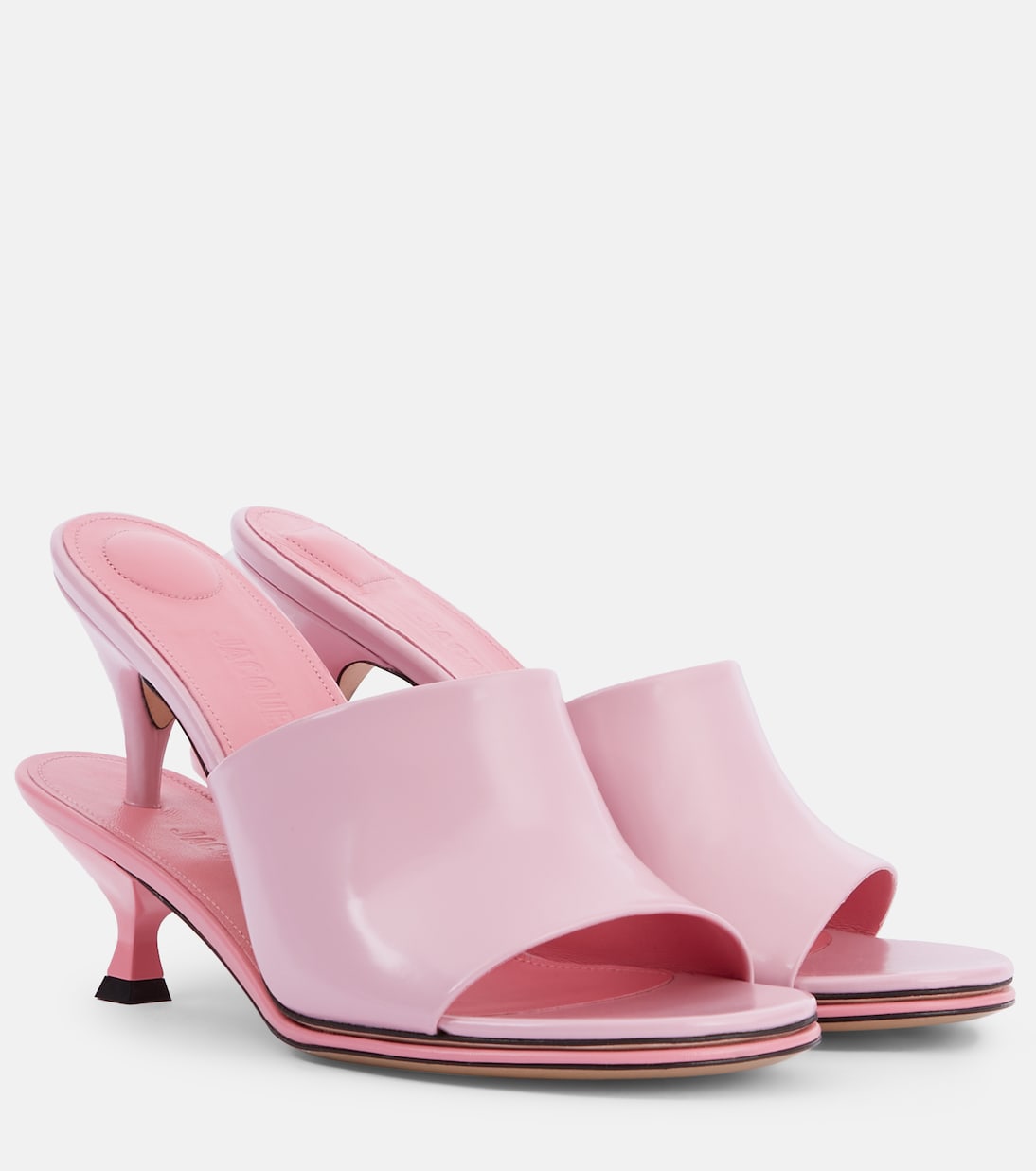 Двойные кожаные мюли Jacquemus, Light Pink