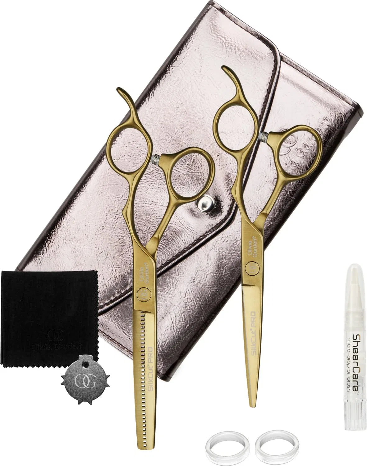 Набор парикмахерских ножниц SilkCut Pro Matt Gold от Olivia Garden Olivia Garden