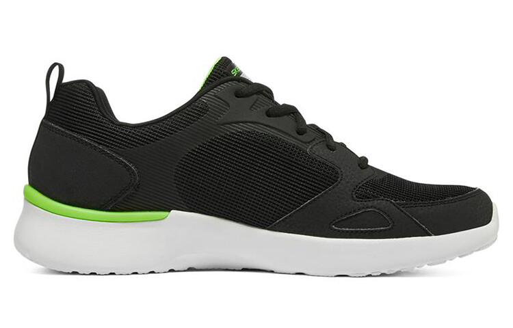 Кроссовки мужские Skech-Air Dynamight с низким верхом, черные/зеленые Skechers — фото 2