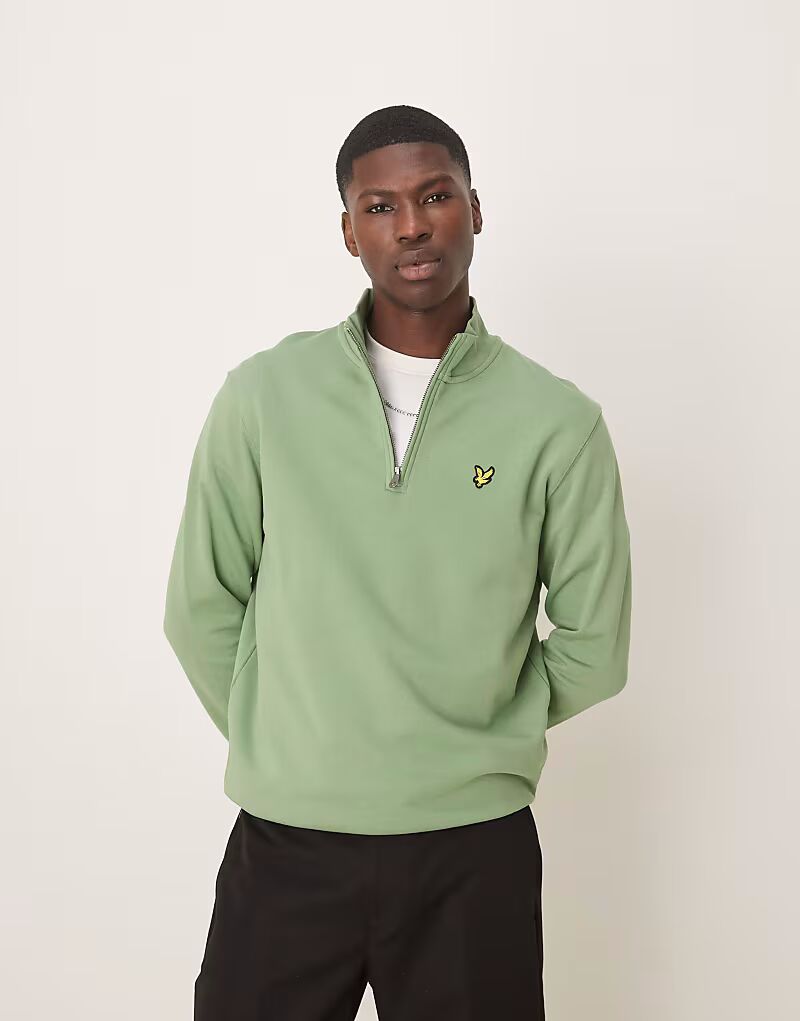 

Толстовка Lyle & Scott Loopback Quarter Zip Sweat зеленого цвета