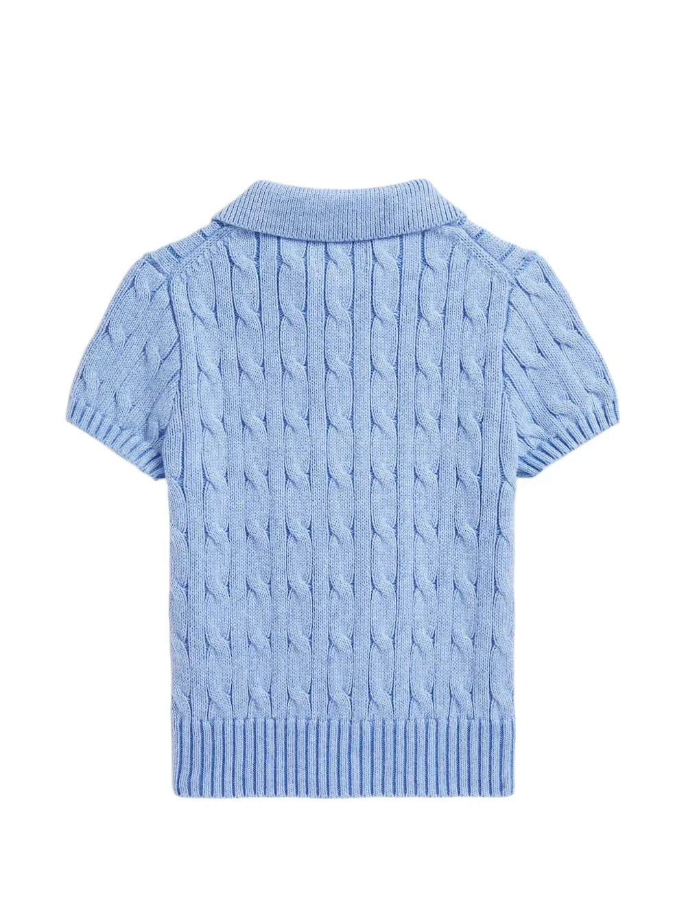 Рубашка поло фактурной вязки POLO RALPH LAUREN KIDS, синий — фото 2