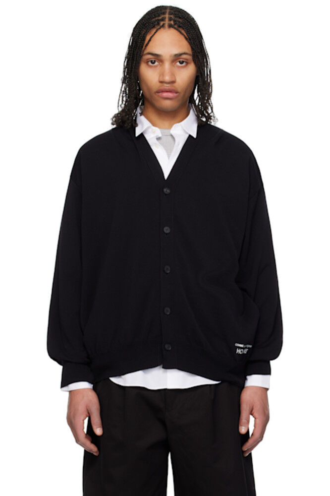 

Черный хлопковый кардиган с V-образным вырезом Comme des Garçons Homme