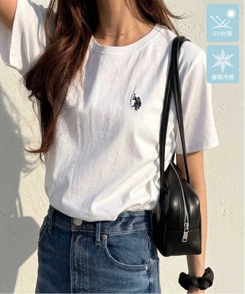 Женская футболка U.S. POLO ASSN. с принтом и функцией охлаждения