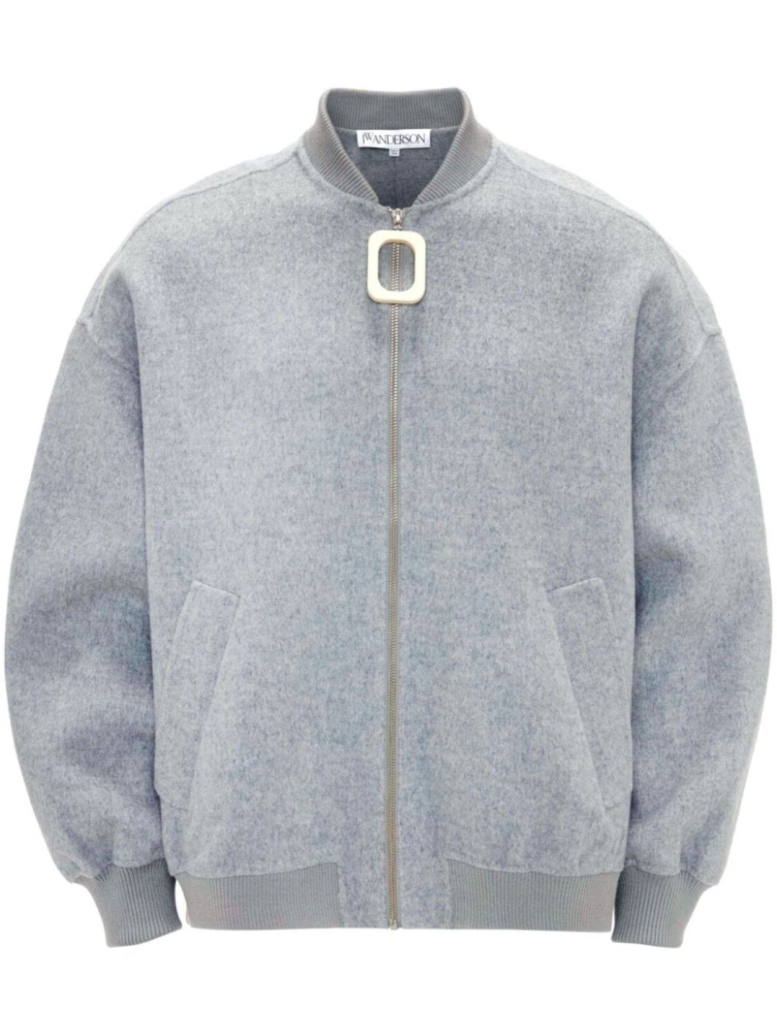 

JW Anderson фактурный бомбер на молнии, серый