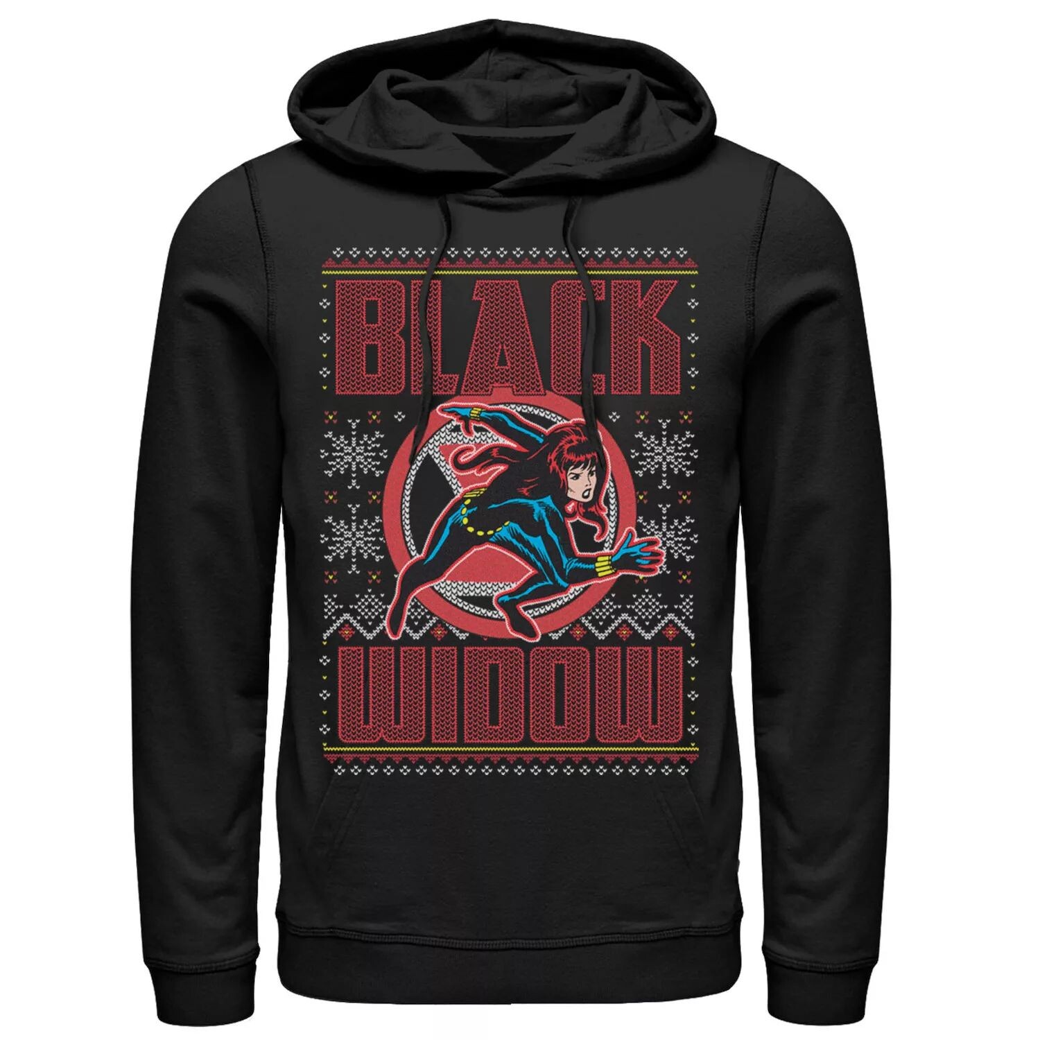 

Мужской свитер с капюшоном Black Widow Ugly Christmas Sweater Marvel