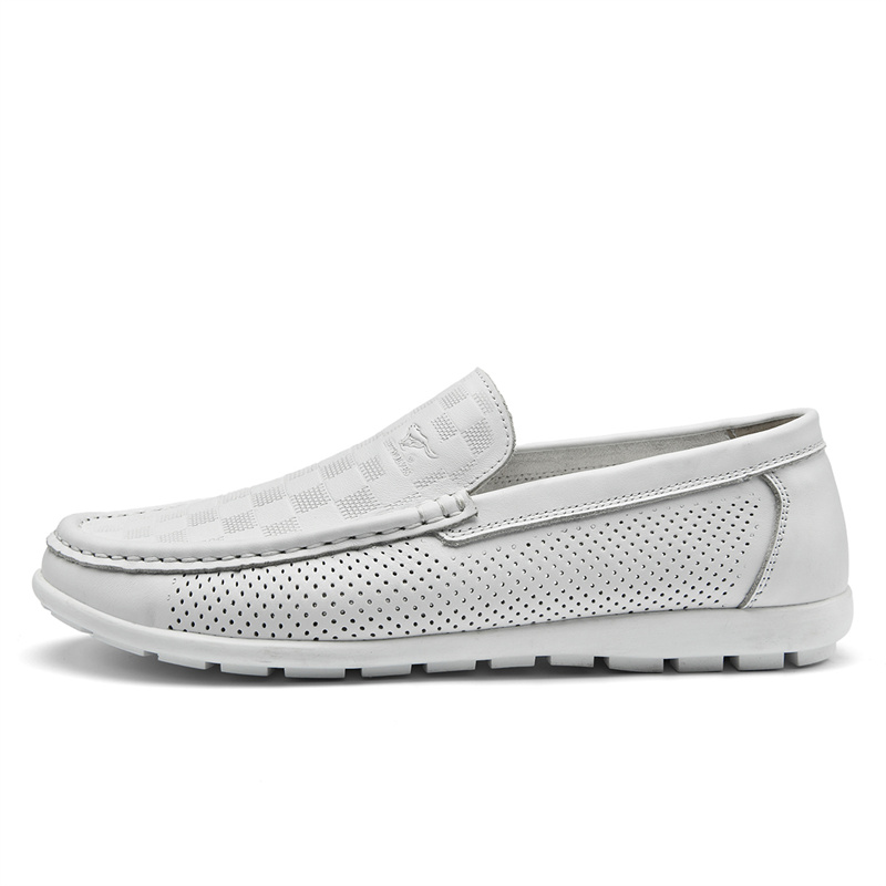 

SEPTWOLVES Мокасины мужские черно-белые белые, цвет White (Standard Leather Shoe Size)