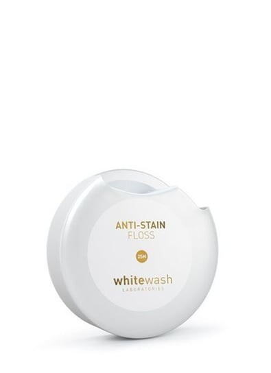 

Отбеливающая зубная нить с отбеливающим комплексом, 25 м Whitewash, Nano Anti-Stain