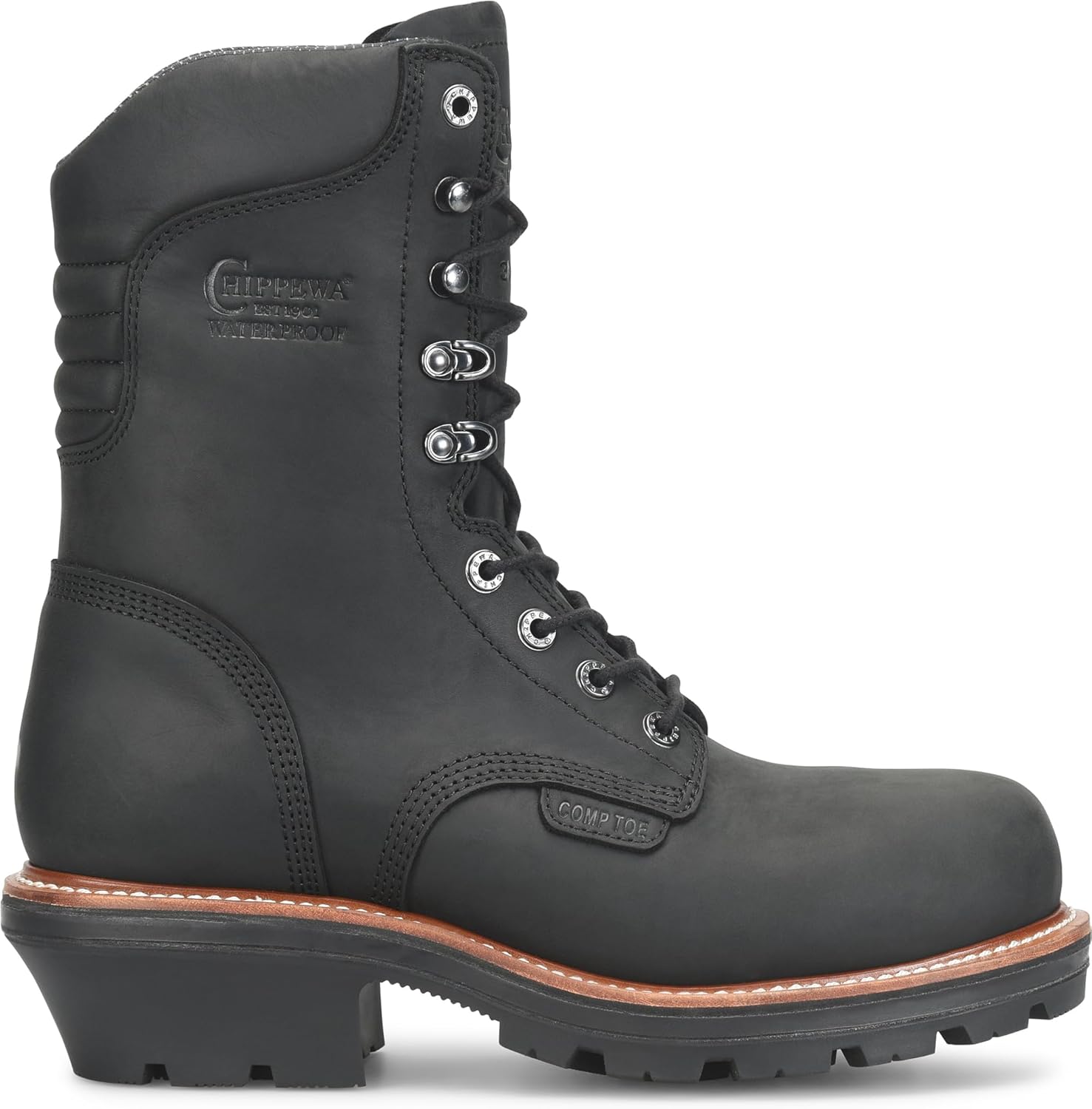 Мужские ботинки Chippewa Thunderstruck 9 400 г с теплоизоляцией, водонепроницаемые, с нано-композитным носком - коллекция Thunderstruck - прочные, стойкие к маслу и скольжению, Charcoal — фото 2