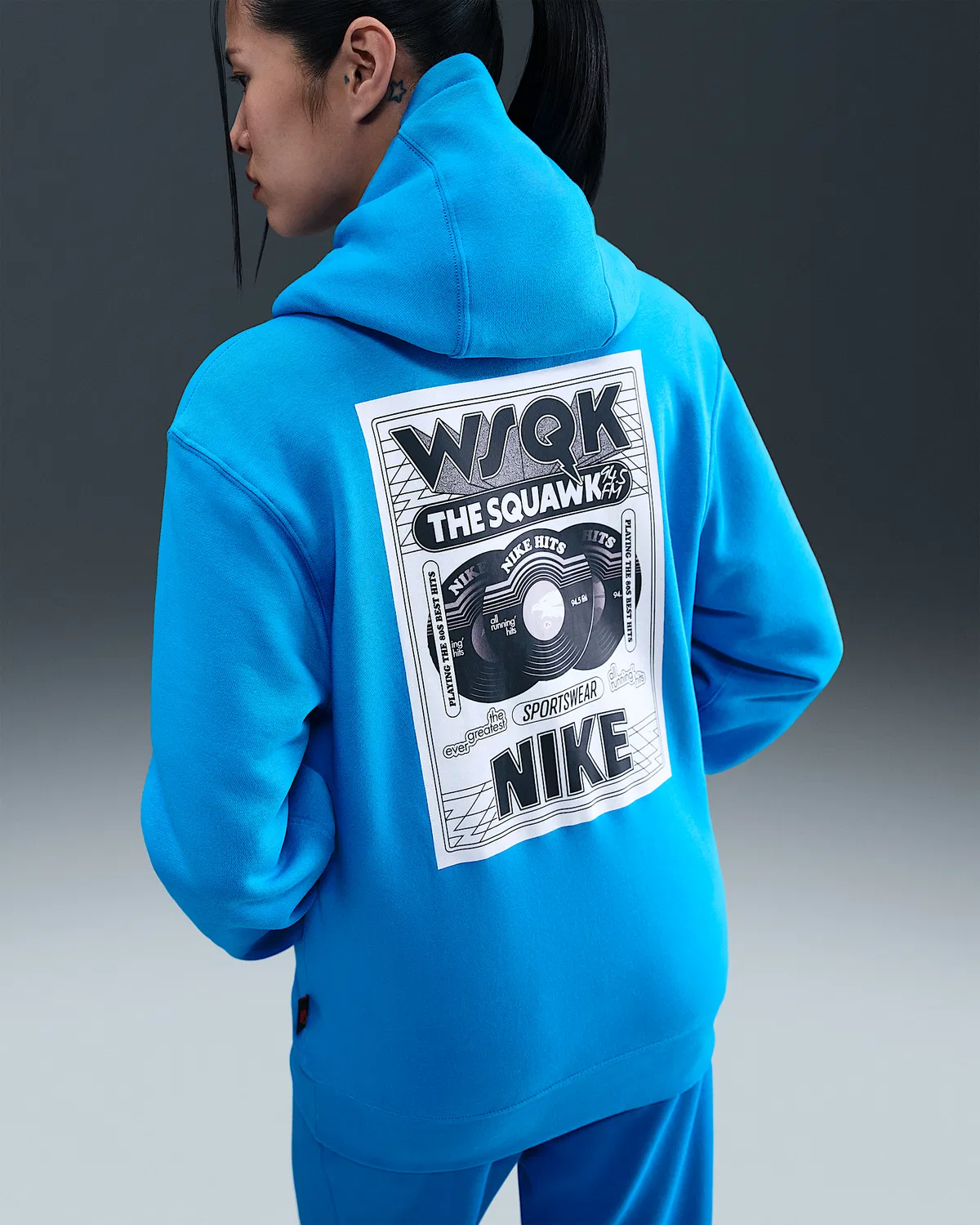 Мужская худи Nike x Stranger Things, Light Photo Blue/Light Photo Blue — фото 4