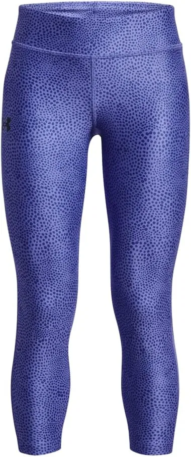 Брюки Under Armour HeatGear Armour с принтом до щиколотки для девочек, (495) Baja Blue//Black