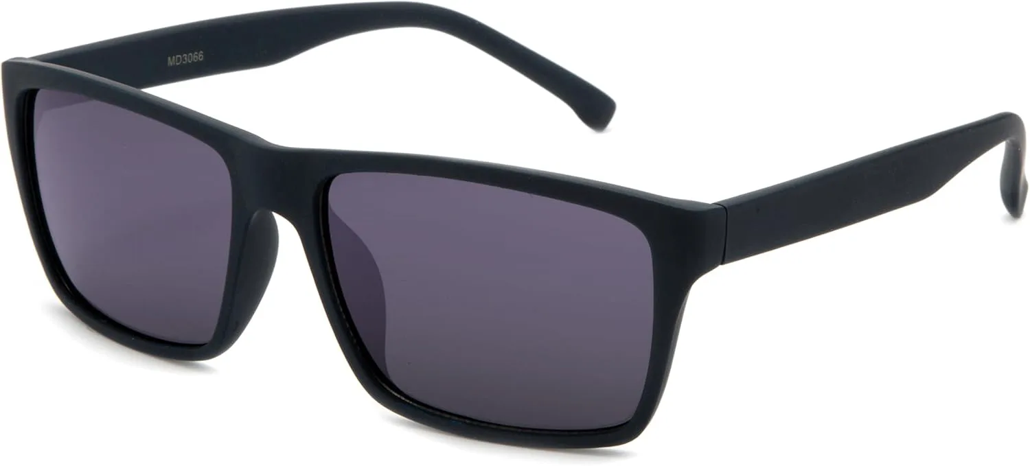 

Newbee Fashion - "Wezer" Модные квадратные солнцезащитные очки с заушниками и защитой от УФ-излучения 400 для мужчин, спортивные очки Newbee Fashion Sunglasses, Black