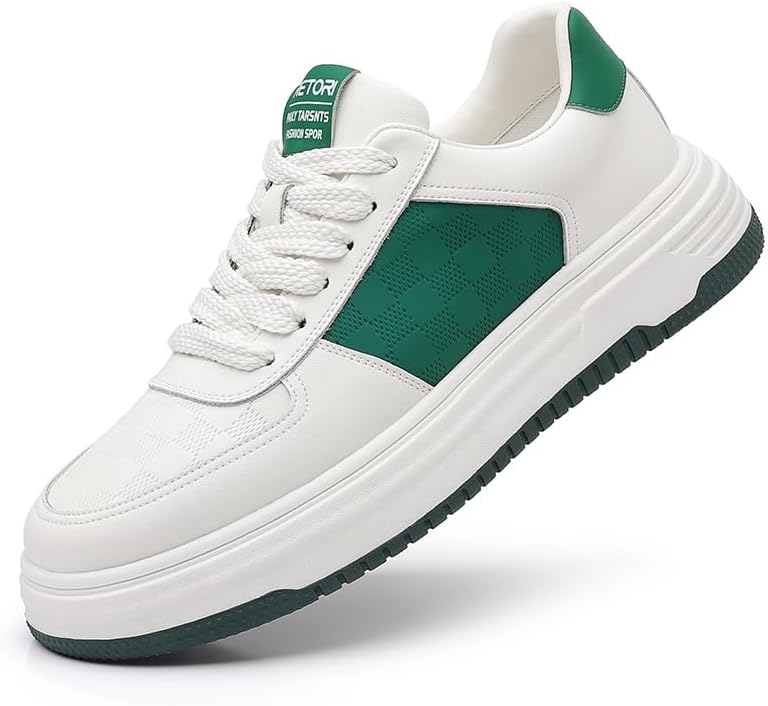 

Мужские кроссовки Netehadi с вырезами, кожаные, низкие, на шнуровке, повседневные, с нескользящей подошвой, с круглым носком, для тенниса, скейтбординга, прогулок, вождения и на каждый день, белый