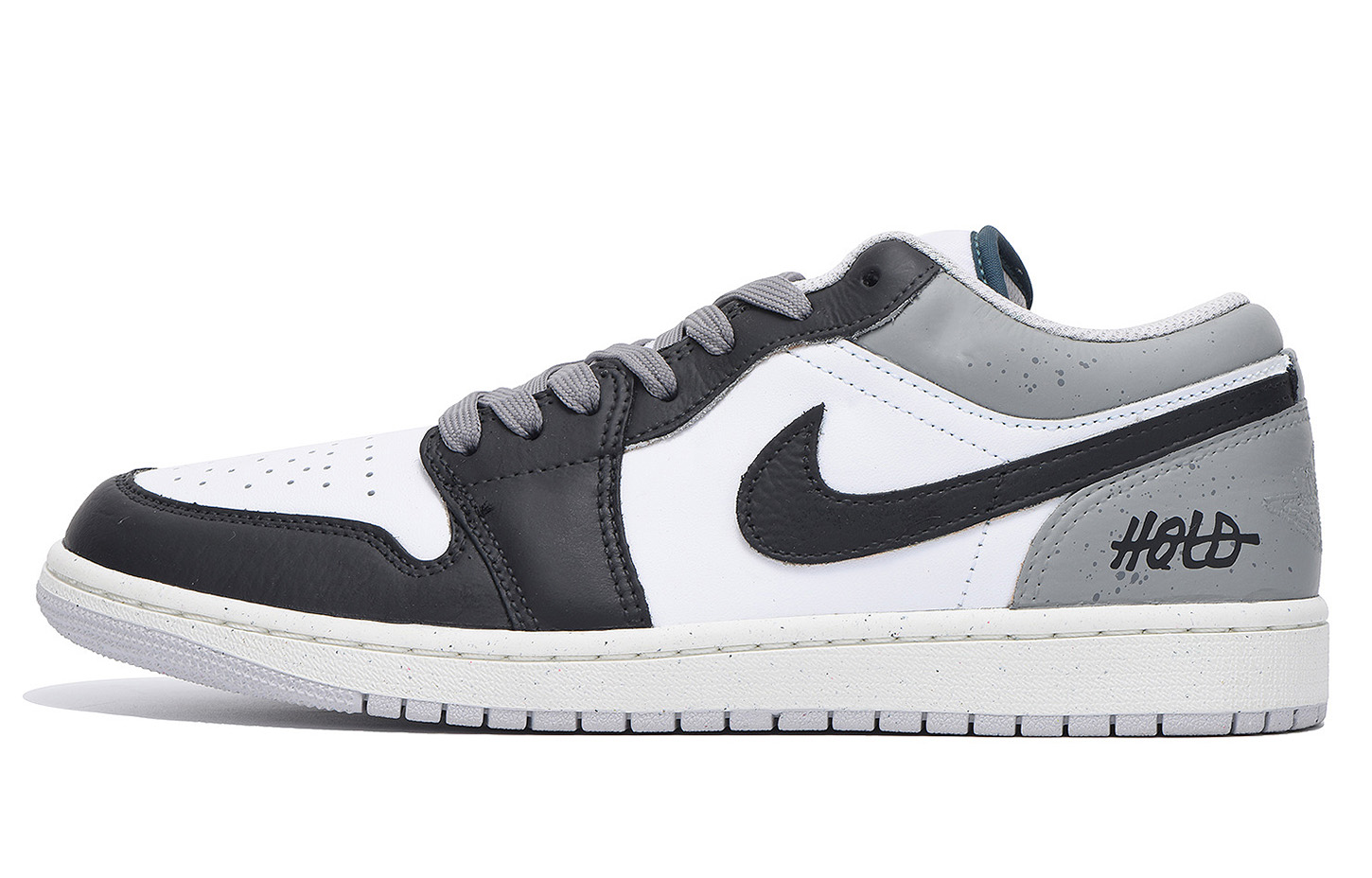 

Jordan Баскетбольные кроссовки Air 1 Anti Slip, износостойкие, низкие, винтажные, мужские, серо-белые