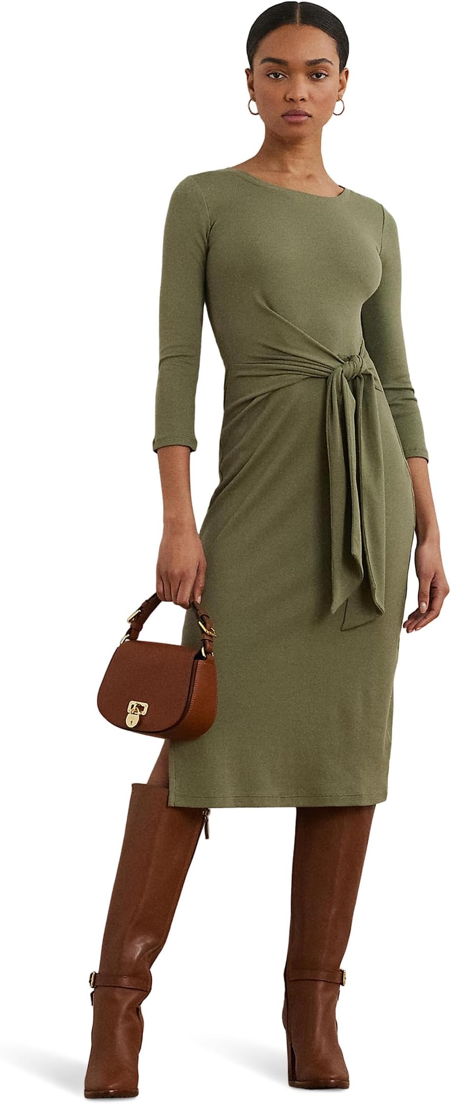 

Платье Lauren Ralph Lauren Imalah-Long Sleeve-Day Dress, цвет Sage Green