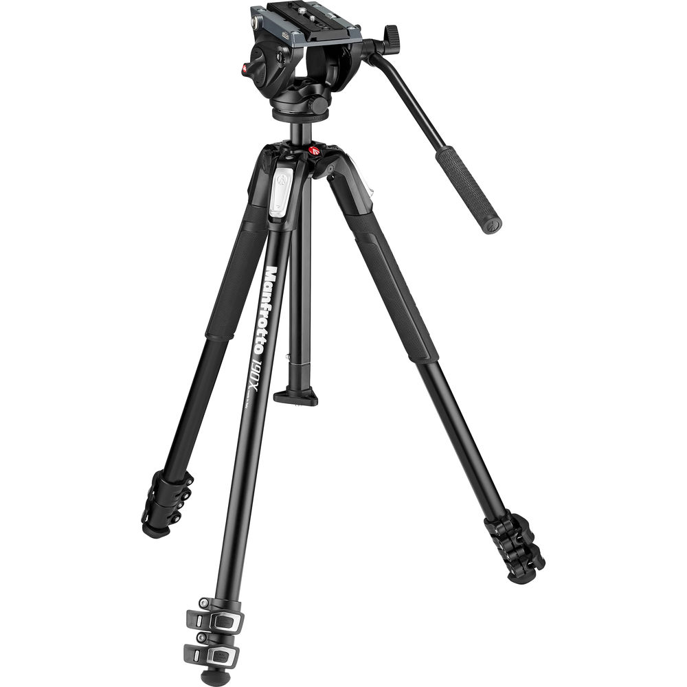 

Трехсекционный алюминиевый штатив Manfrotto MT190X3 с гибридной видеоголовкой MVH500AH