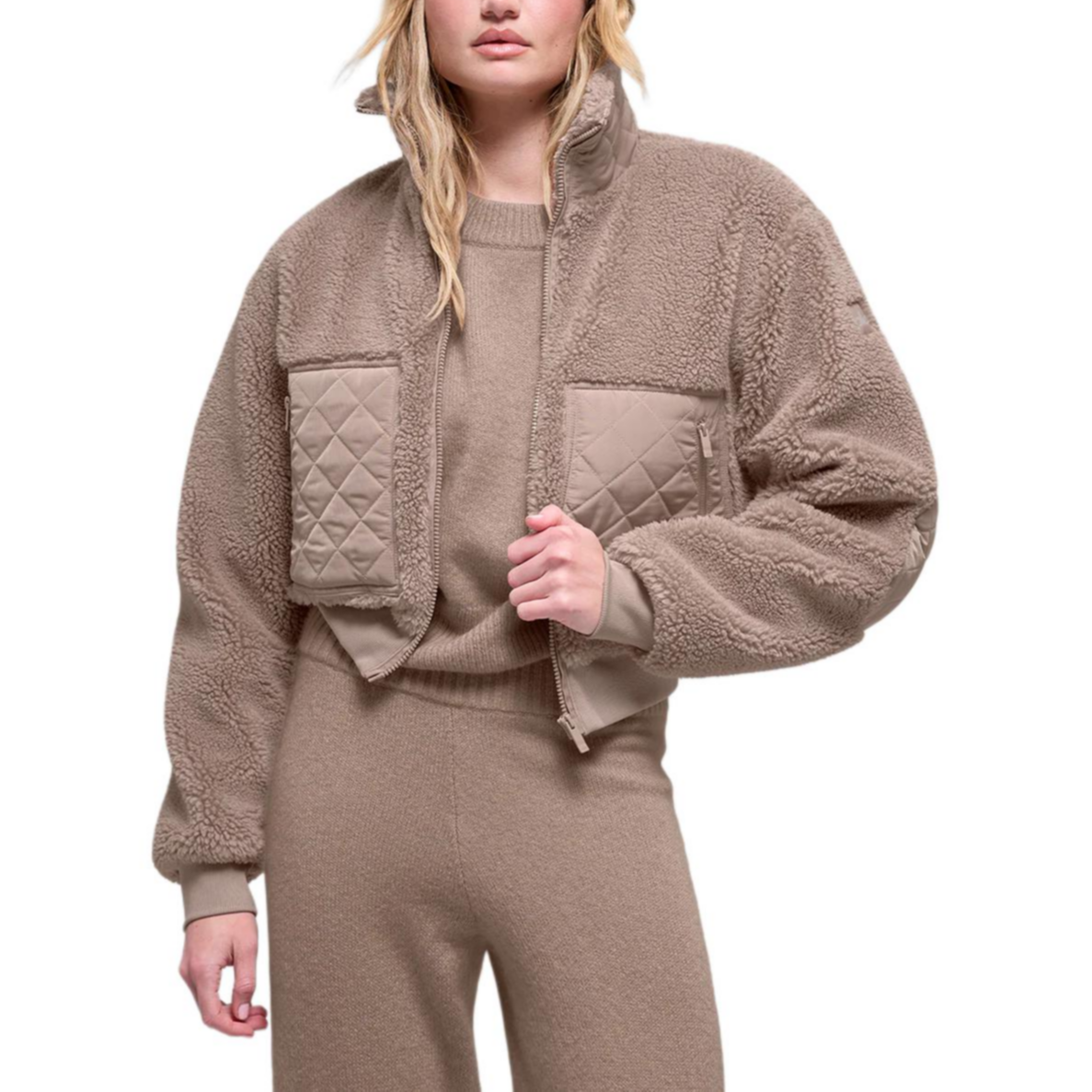 

Пальто с бархатистой текстурой Women's Alo Yoga, firewood latte