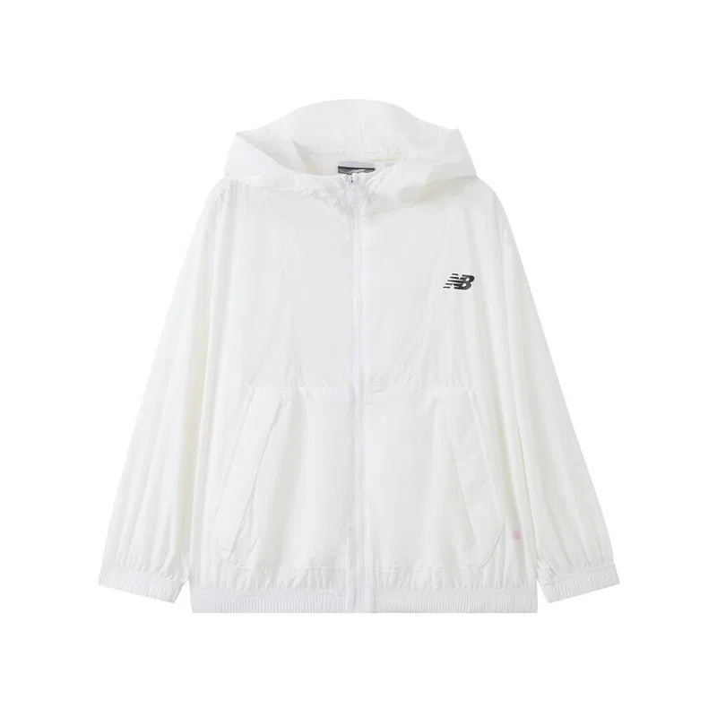 Детская уличная куртка с капюшоном тонкая New Balance, White