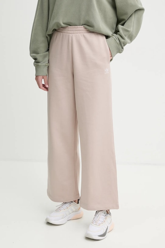 

Широкие брюки Femme Galore Wideleg Fleece из флиса Adidas Originals, бежевый