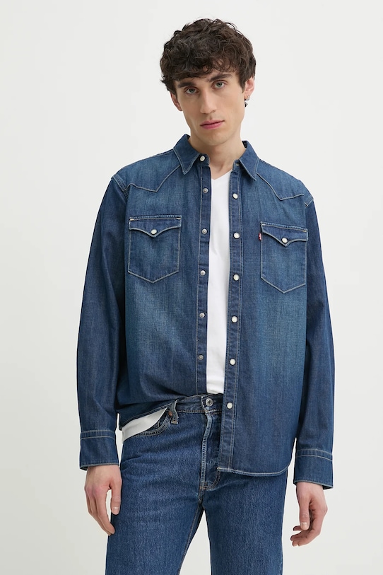 

Хлопковая рубашка Levi'S, темно-синий