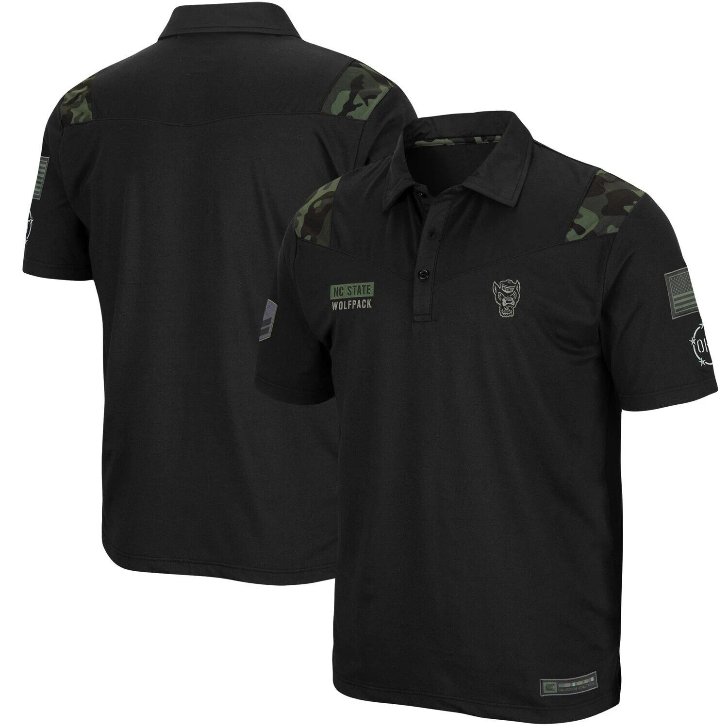 

Мужская футболка Colosseum Black NC State Wolfpack OHT Military Appreciation Sierra Polo
