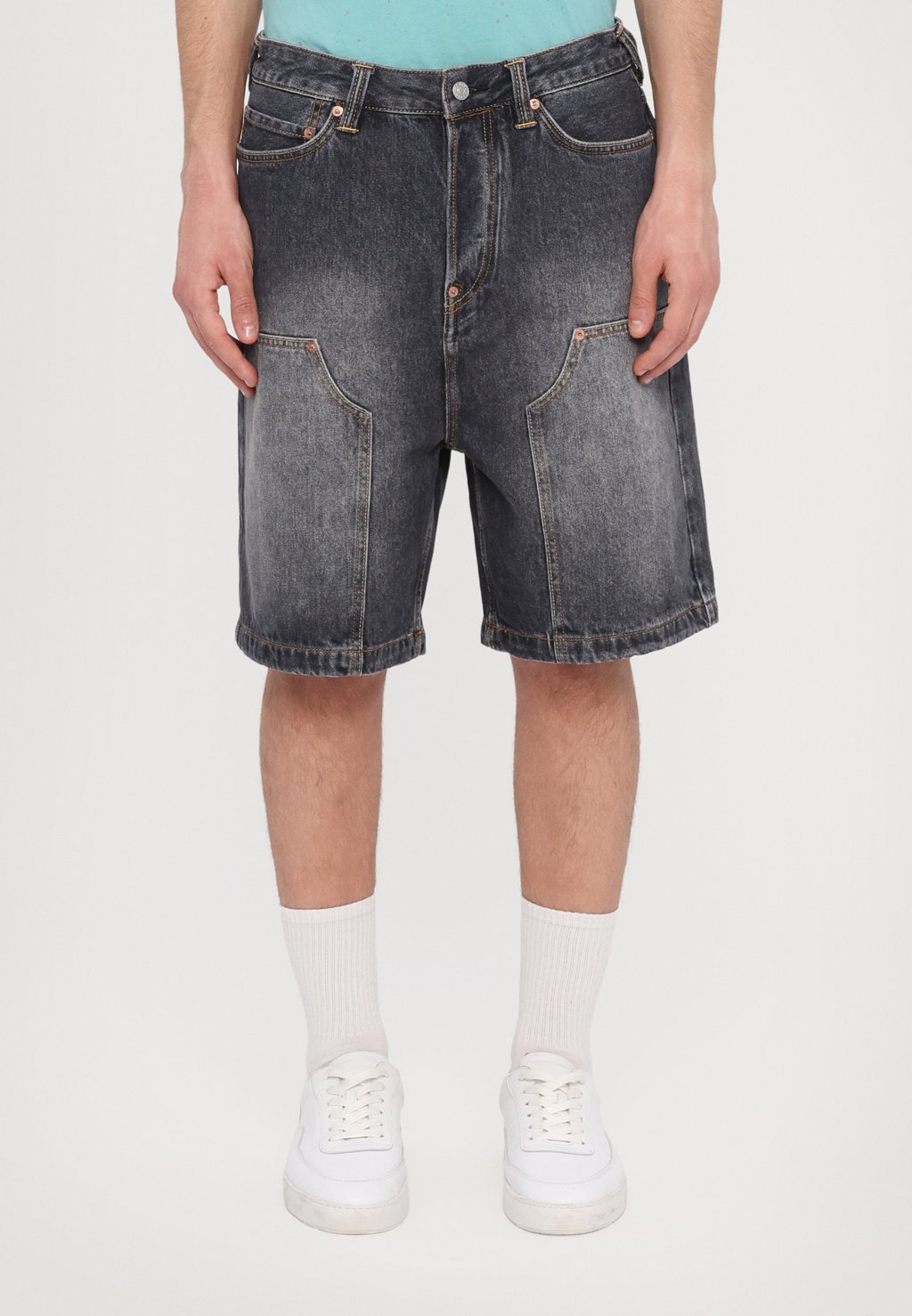 

Джинсовые шорты WORKER SHORTS SEAGULL PRINTED POCKET Evisu, черный